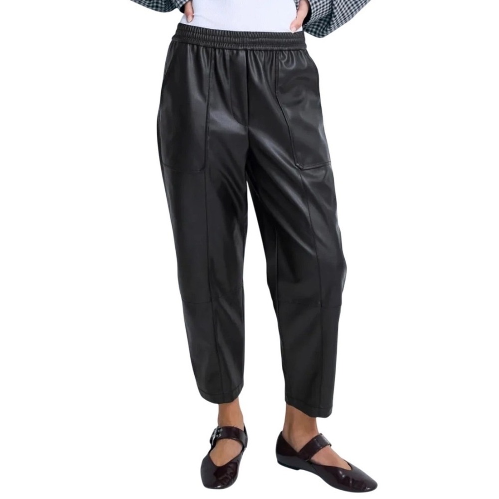 3.1 Phillip Lim Faux Leather barrel leg Pull-On Balloon pant Streetwear edgy XS